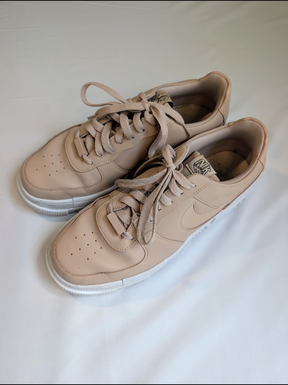 Nike Air Force 1s Pixel Particle Beige